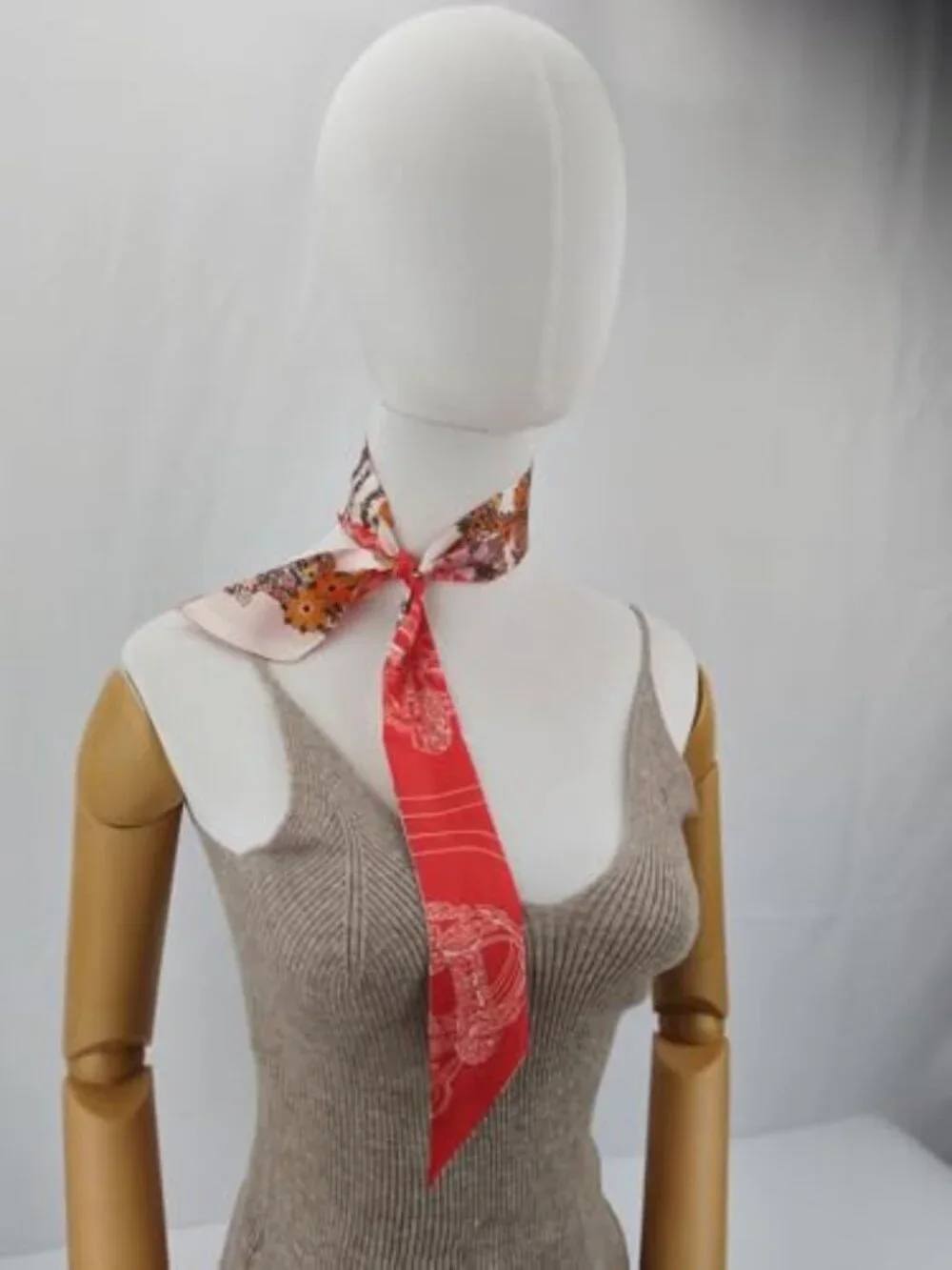 100% Mulberry Silk Twill Scarf, 34in Skinny Ribbon for Hair, Bags, Wrist & Waist